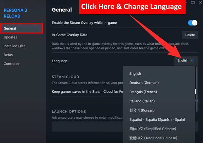 Changing Language In Persona 3 Reload
