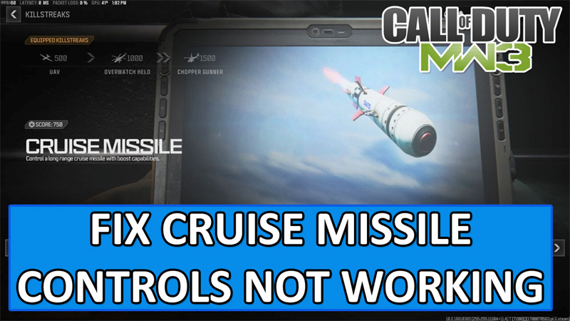 Fix Call of Duty MW3 Cruise Missile Controls Not Working