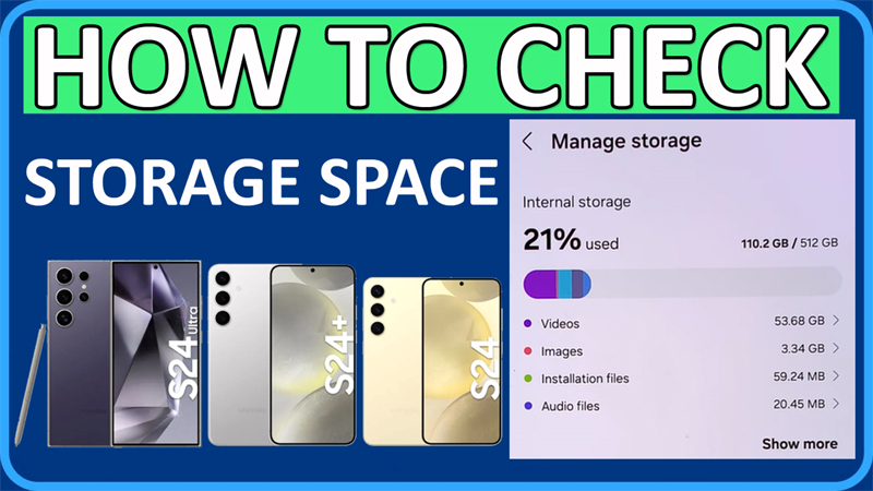 How To Check Storage Space on Samsung Galaxy S24 Ultra, S24 Plus or S24