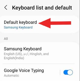 Default Keyboard