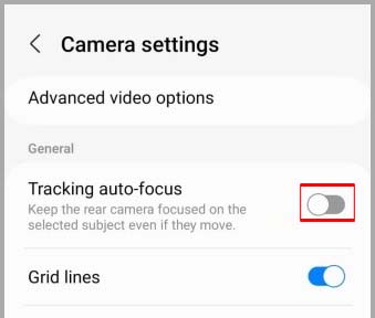 Disable Tracking Auto Focus