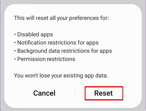 Reset App Preferences on Android