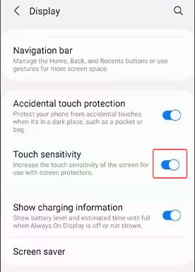 Touch sensitivity
