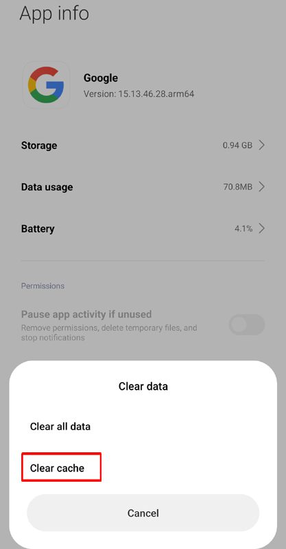 Try Clearing The App Cache