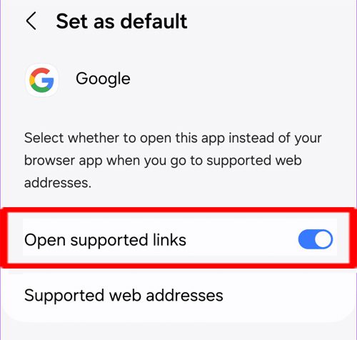 Turn Off Open Support Links For Problematic App