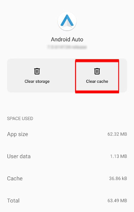 Clear Android Auto App Cache
