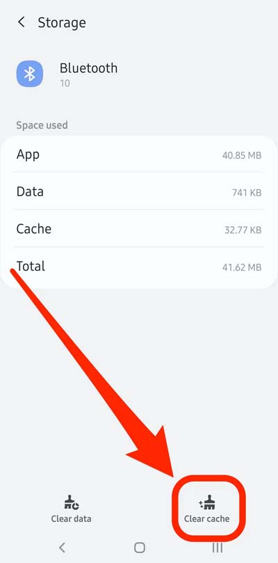 Clear Cache Of Bluetooth