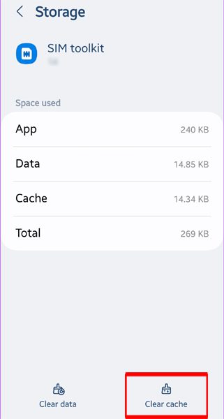 Clear SIM Toolkit Cache