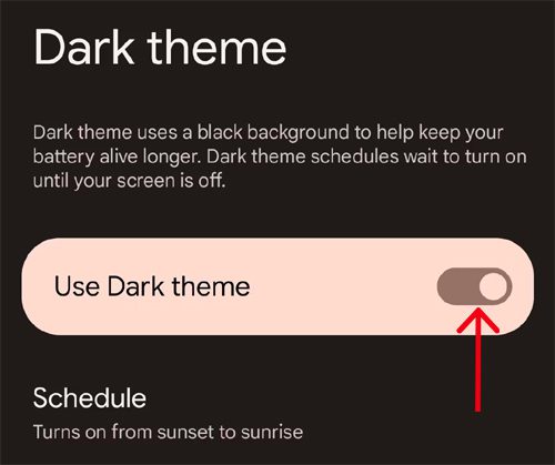 Enable Dark Mode