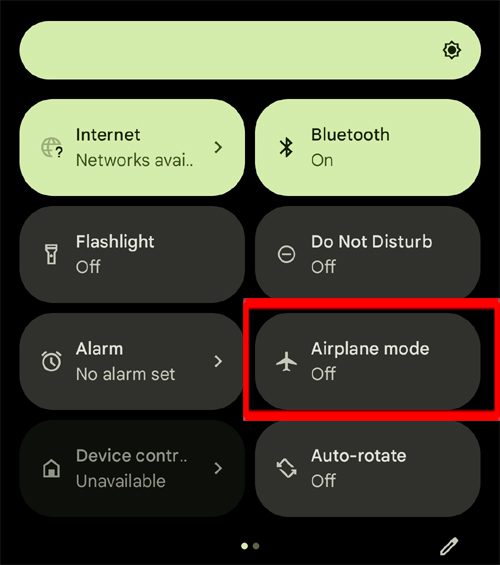 Enable and Disable Airplane Mode on Google Pixel 8a