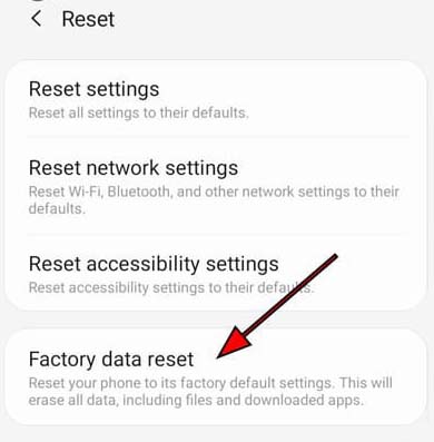 Factory reset Samsung S24, S24 Plus, or S24 Ultra