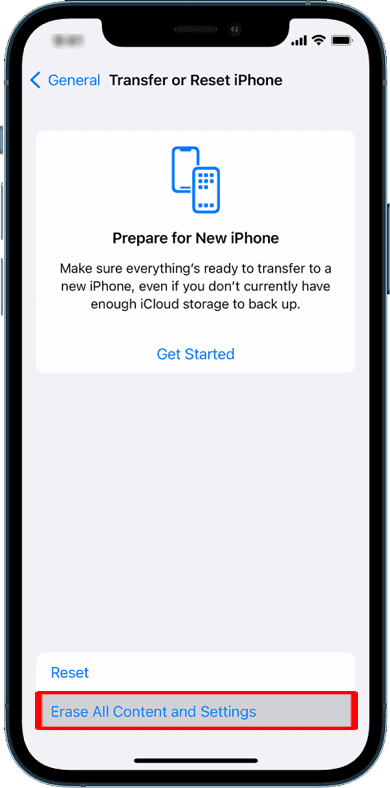 Perform A Factory Reset on iPhone