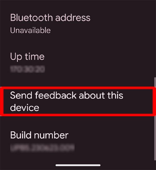 Send Feedback On Google Pixel 8a