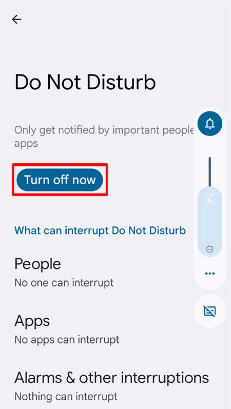 Turn Off Do Not Disturb Mode