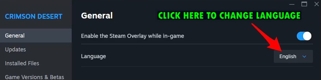 Change Language In Crimson Desert